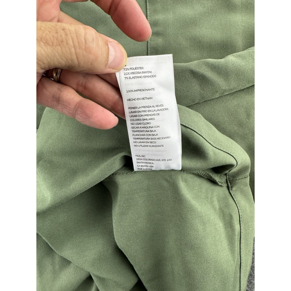 FIGS‎ Scrub Top Mens Sz 2XL Green Leon Technical Collection V-Neck Pocket FM1500 - Picture 16 of 16